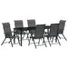 Set de masă pentru grădină 7 pcs Gri Oțel vopsit electrostatic - WALTI WALTI
