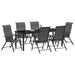 Set de masă pentru grădină 7 pcs Gri Oțel vopsit electrostatic - WALTI WALTI