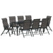 Set de masă pentru grădină 9 pcs Gri Oțel vopsit electrostatic - WALTI WALTI