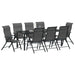 Set de masă pentru grădină 9 pcs Gri Oțel vopsit electrostatic - WALTI WALTI