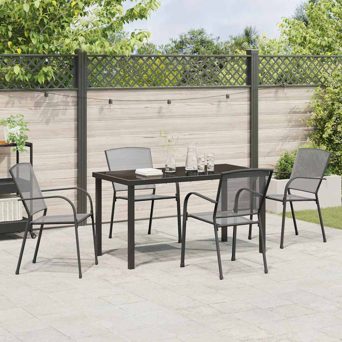 Set de masă pentru grădină 5 pcs Antracit - WALTI WALTI