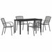 Set de masă pentru grădină 5 pcs Antracit - WALTI WALTI