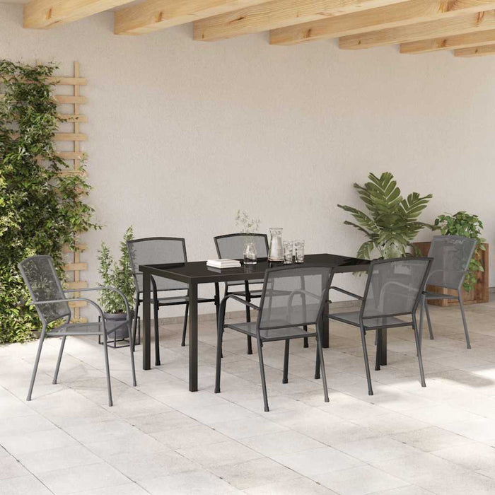Set de masă pentru grădină 7 pcs Antracit - WALTI WALTI