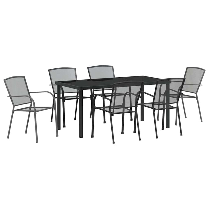 Set de masă pentru grădină 7 pcs Antracit - WALTI WALTI