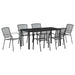 Set de masă pentru grădină 7 pcs Antracit - WALTI WALTI