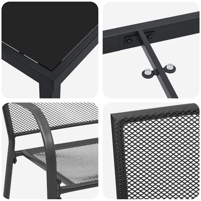 Set de masă pentru grădină 7 pcs Antracit - WALTI WALTI