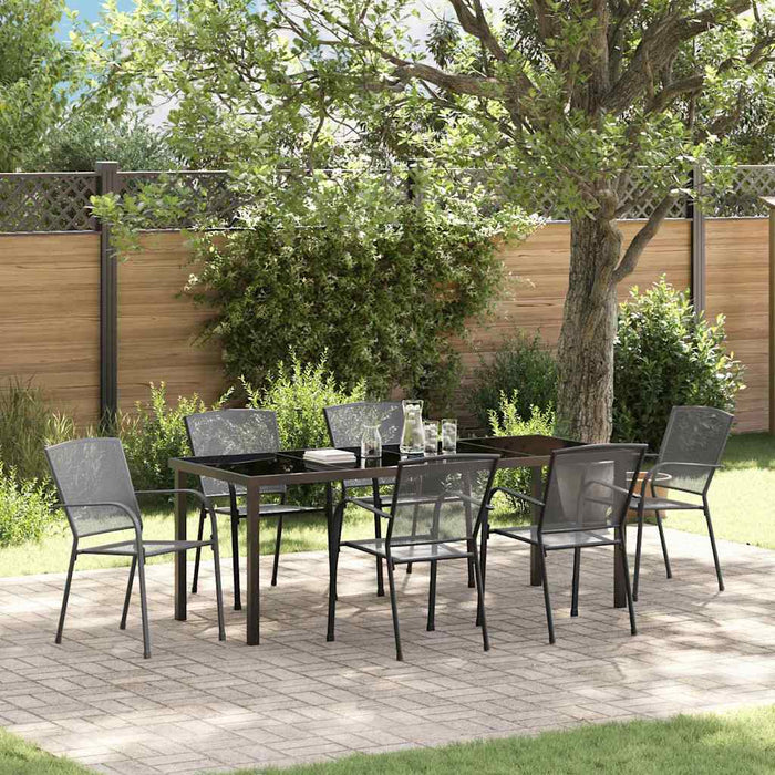 Set de masă pentru grădină 7 pcs Antracit - WALTI WALTI