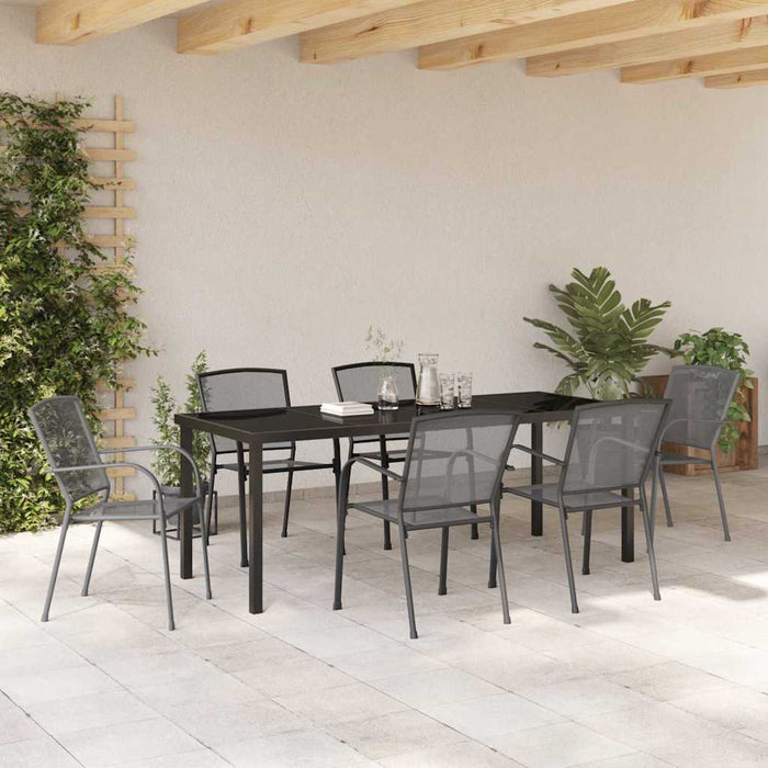 Set de masă pentru grădină 7 pcs Antracit - WALTI WALTI