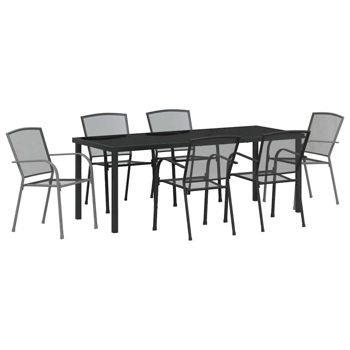 Set de masă pentru grădină 7 pcs Antracit - WALTI WALTI