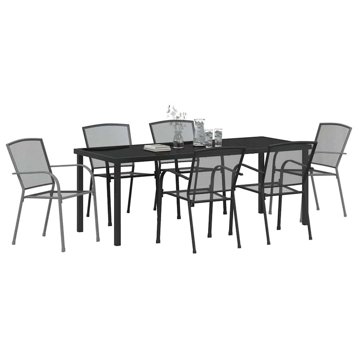 Set de masă pentru grădină 7 pcs Antracit - WALTI WALTI