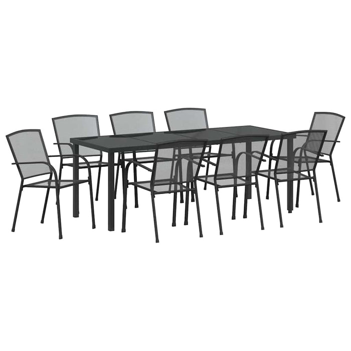 Set de masă pentru grădină 9 pcs Antracit - WALTI WALTI
