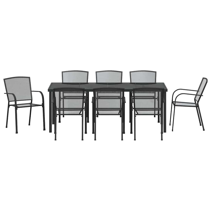 Set de masă pentru grădină 9 pcs Antracit - WALTI WALTI