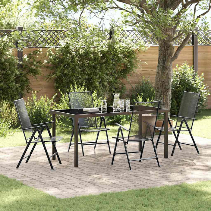 Set de masă pentru grădină 5 pcs Antracit - WALTI WALTI
