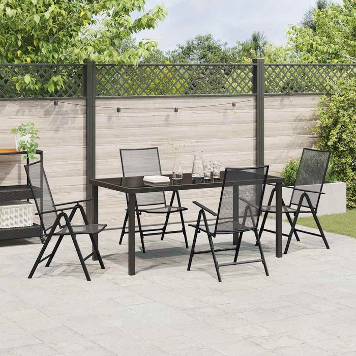 Set de masă pentru grădină 5 pcs Antracit - WALTI WALTI