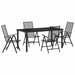 Set de masă pentru grădină 5 pcs Antracit - WALTI WALTI