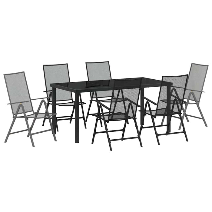 Set de masă pentru grădină 7 pcs Antracit - WALTI WALTI