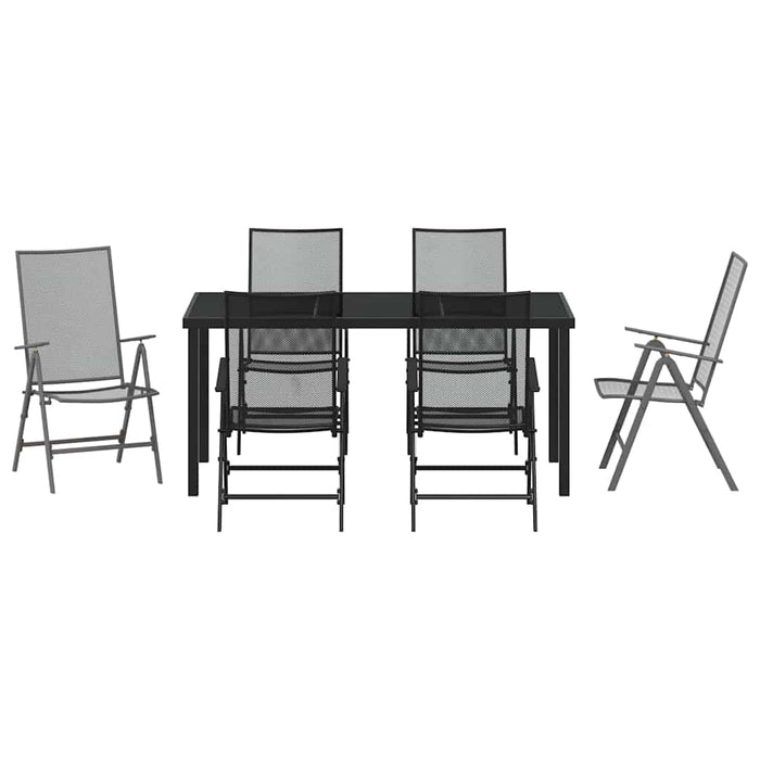 Set de masă pentru grădină 7 pcs Antracit - WALTI WALTI