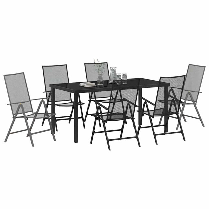 Set de masă pentru grădină 7 pcs Antracit - WALTI WALTI