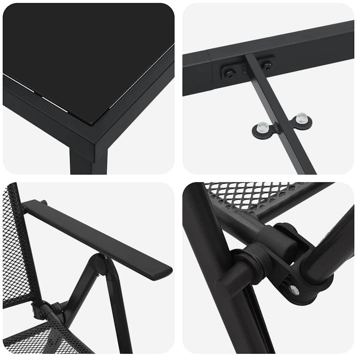 Set de masă pentru grădină 7 pcs Antracit - WALTI WALTI