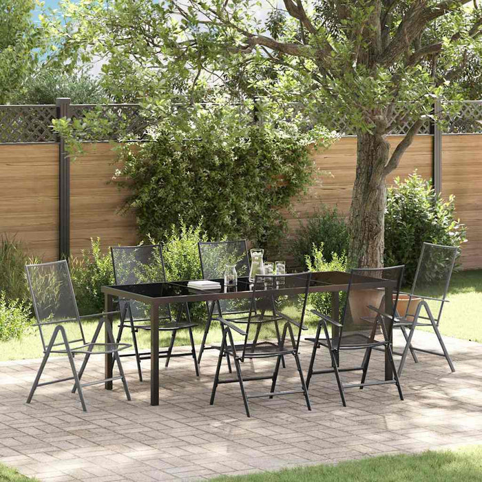 Set de masă pentru grădină 7 pcs Antracit - WALTI WALTI