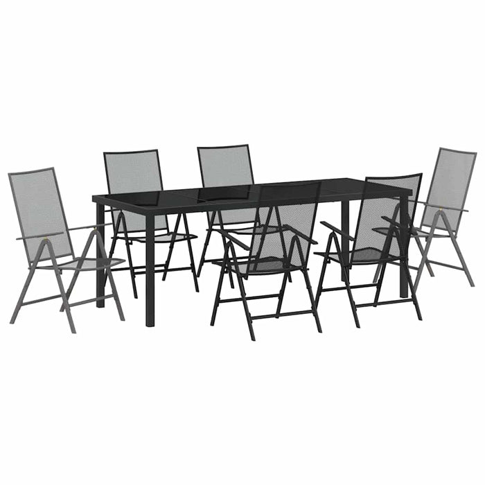 Set de masă pentru grădină 7 pcs Antracit - WALTI WALTI