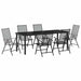 Set de masă pentru grădină 7 pcs Antracit - WALTI WALTI