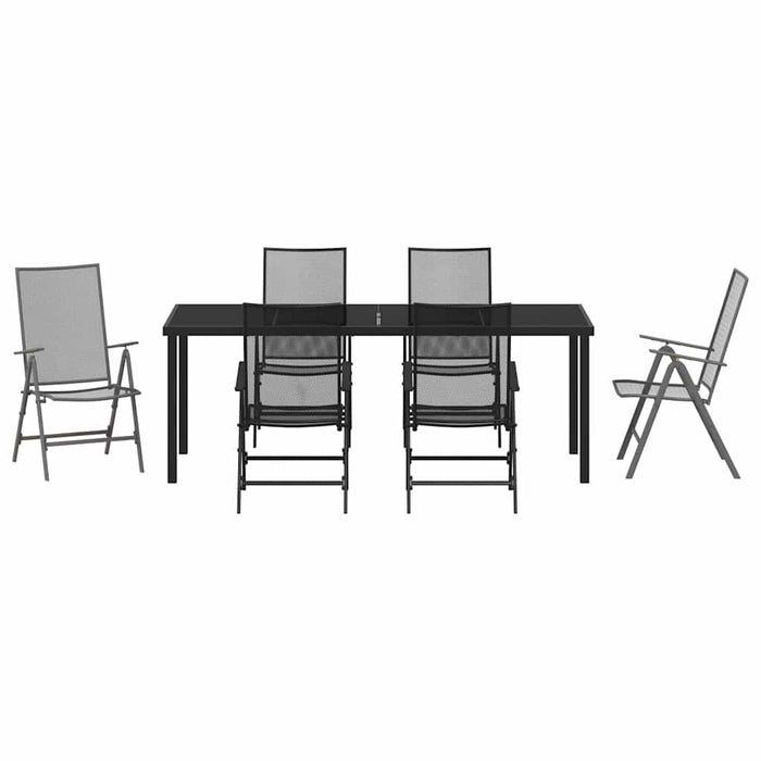 Set de masă pentru grădină 7 pcs Antracit - WALTI WALTI