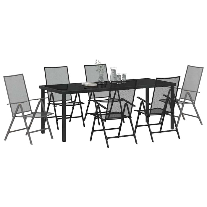 Set de masă pentru grădină 7 pcs Antracit - WALTI WALTI
