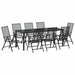 Set de masă pentru grădină 9 pcs Antracit - WALTI WALTI