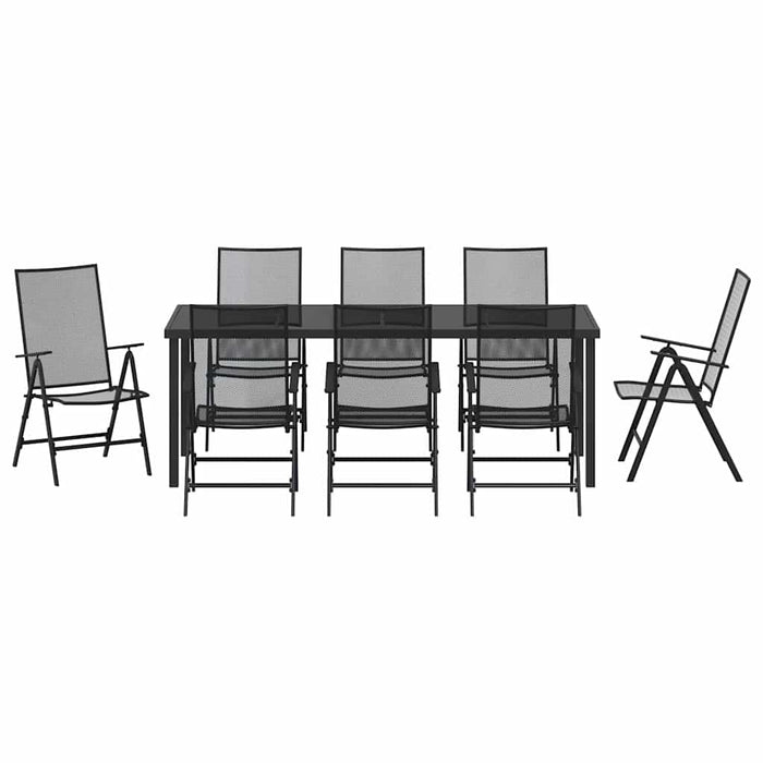 Set de masă pentru grădină 9 pcs Antracit - WALTI WALTI