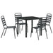 Set de dining pentru grădină, 5 piese, , gri închis, din oțel. - WALTI WALTI