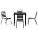 Set de dining pentru grădină, 5 piese, , gri închis, din oțel. - WALTI WALTI