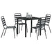 Set de dining pentru grădină, 5 piese, , gri închis, din oțel. - WALTI WALTI