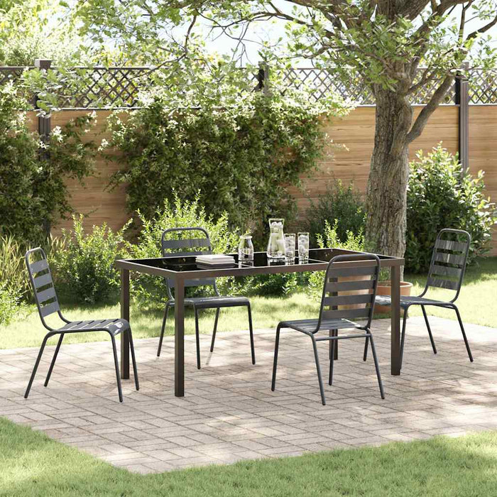 Set de masă pentru grădină 5 pcs Antracit - WALTI WALTI