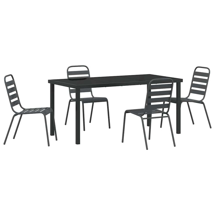 Set de masă pentru grădină 5 pcs Antracit - WALTI WALTI
