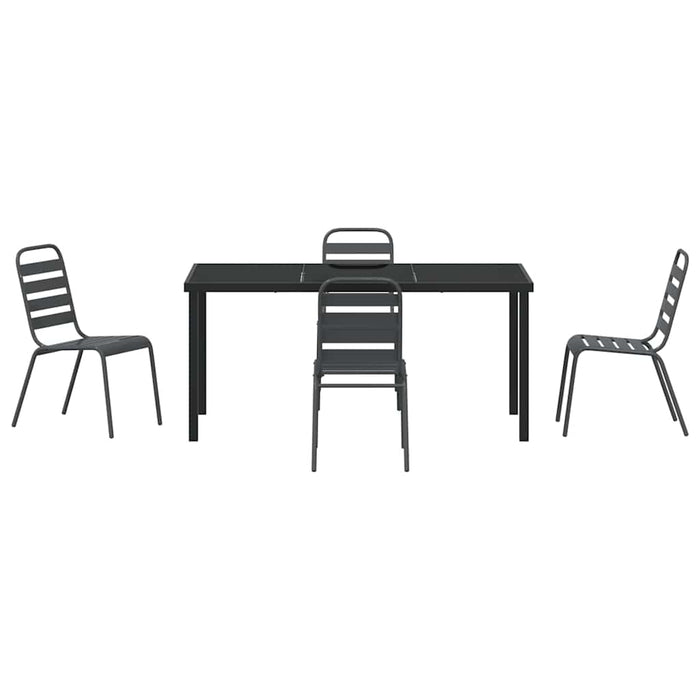 Set de masă pentru grădină 5 pcs Antracit - WALTI WALTI