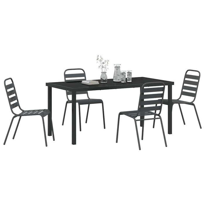 Set de masă pentru grădină 5 pcs Antracit - WALTI WALTI