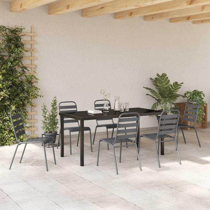 Set de masă pentru grădină 7 pcs Antracit - WALTI WALTI