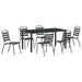 Set de masă pentru grădină 7 pcs Antracit - WALTI WALTI