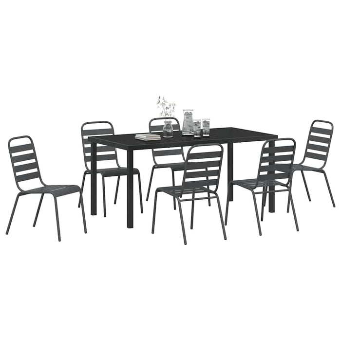 Set de masă pentru grădină 7 pcs Antracit - WALTI WALTI