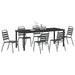 Set de masă pentru grădină 7 pcs Antracit - WALTI WALTI