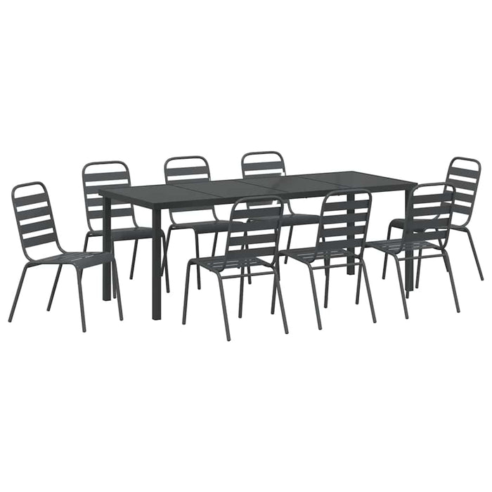 Set de masă pentru grădină 9 pcs Antracit - WALTI WALTI