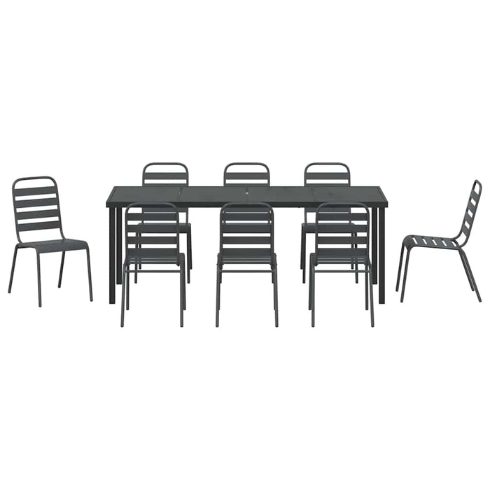 Set de masă pentru grădină 9 pcs Antracit - WALTI WALTI