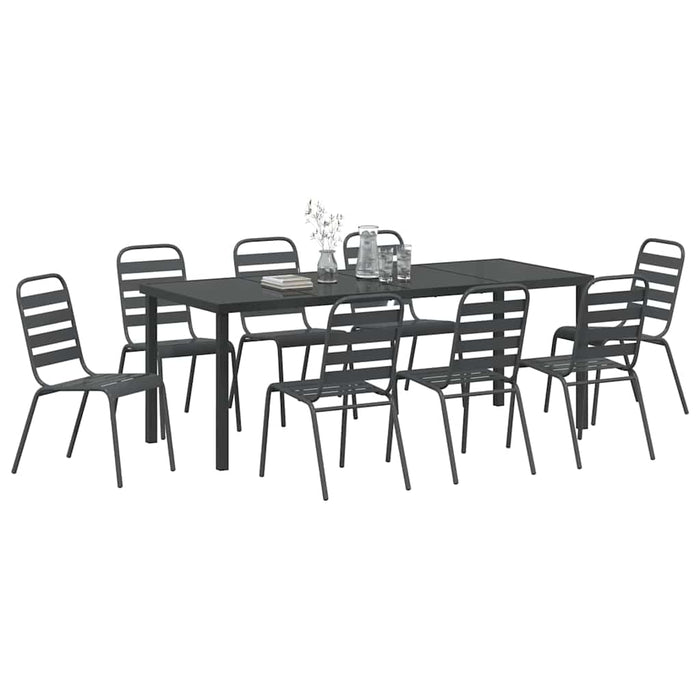 Set de masă pentru grădină 9 pcs Antracit - WALTI WALTI