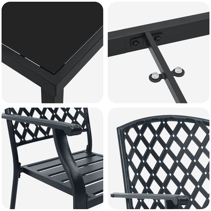 Set de masă pentru grădină 7 pcs Antracit - WALTI WALTI