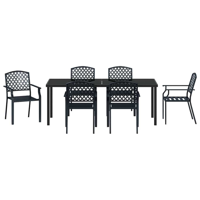 Set de masă pentru grădină 7 pcs Antracit - WALTI WALTI