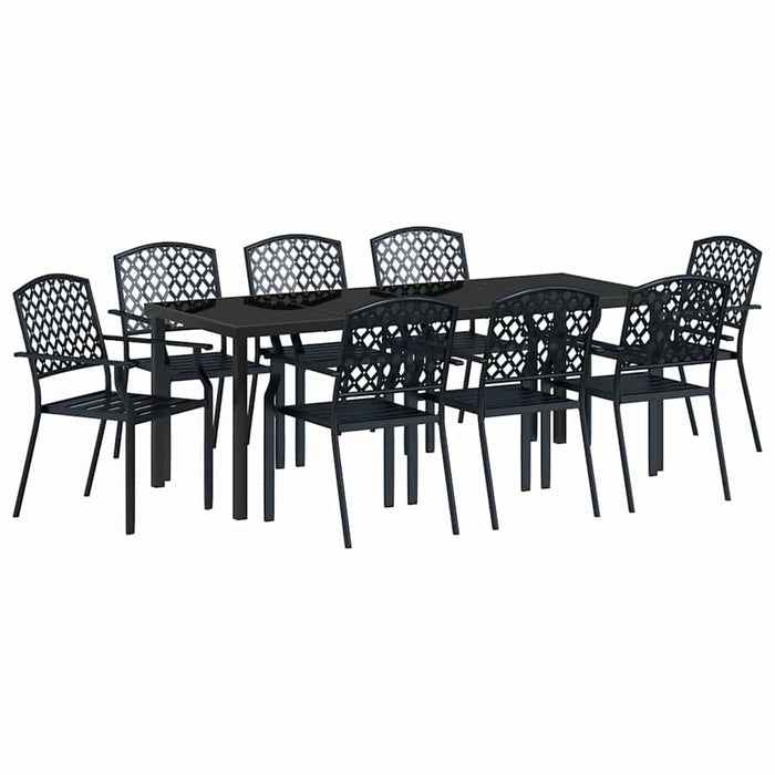Set de masă pentru grădină 9 pcs Antracit - WALTI WALTI