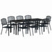 Set de masă pentru grădină 9 pcs Antracit - WALTI WALTI