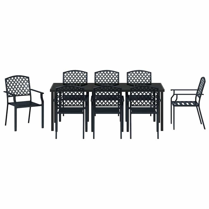 Set de masă pentru grădină 9 pcs Antracit - WALTI WALTI