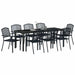 Set de masă pentru grădină 9 pcs Antracit - WALTI WALTI